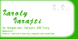 karoly varajti business card